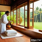 스리랑카 아유르베다 스파 - **Prompt for Ayurveda Consultation:**
    "A serene and wise male Ayurvedic doctor, dressed in tradi...