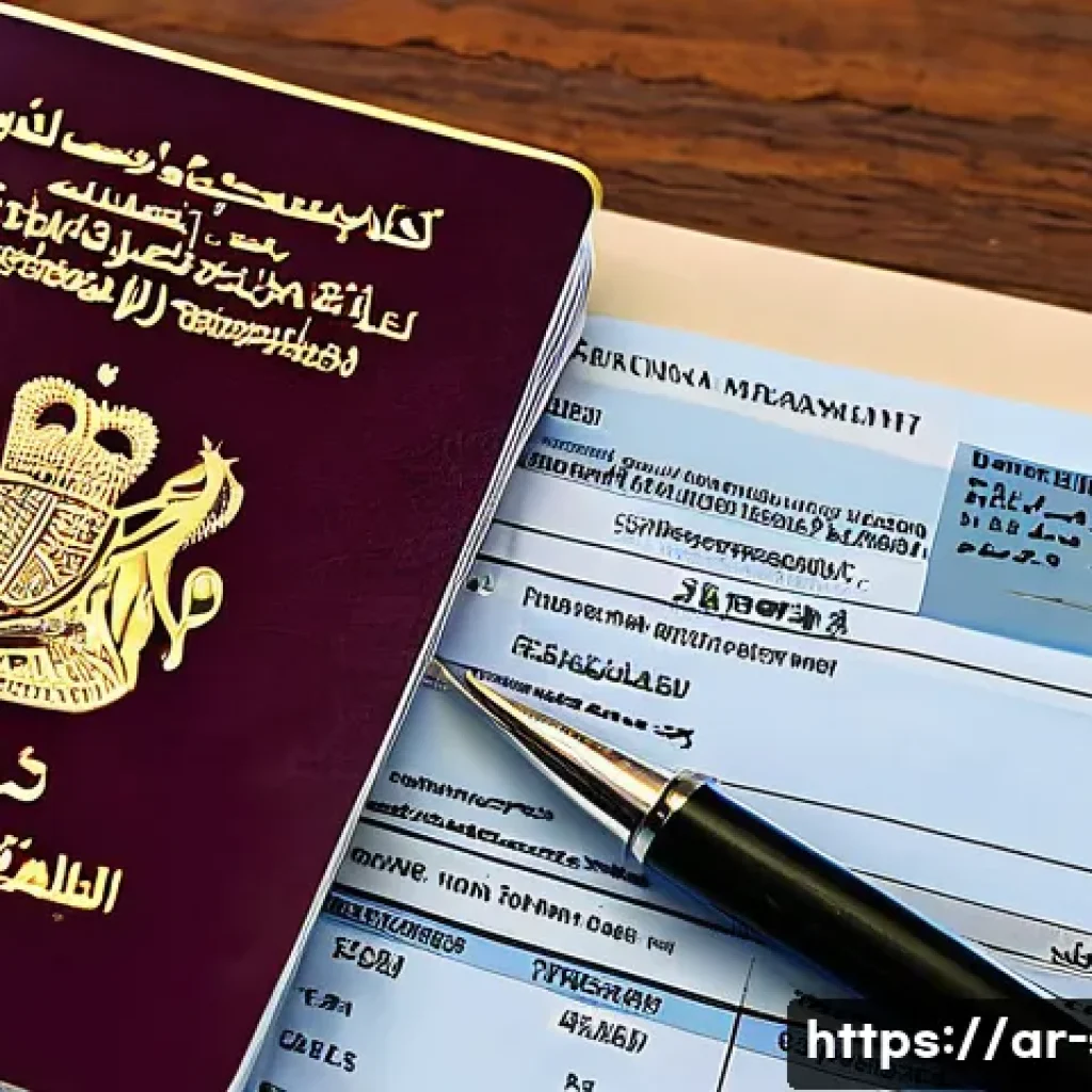 스리랑카 여권 소지자 비자 정보 - A detailed digital illustration of a Sri Lankan passport on a wooden desk surrounded by official vis...