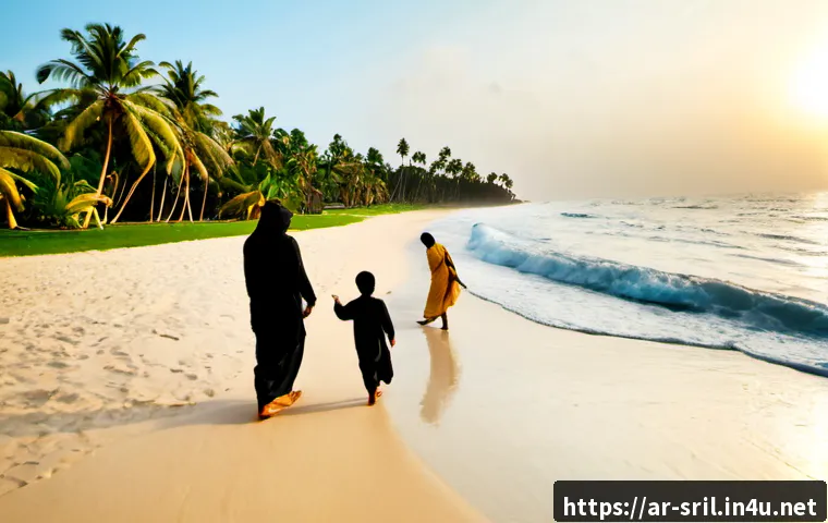 Home 17 스리랑카의 인도양 해변 리조트 - Photorealistic Indian Ocean beach resort in Sri Lanka at golden sunrise, elegant private villa with ...